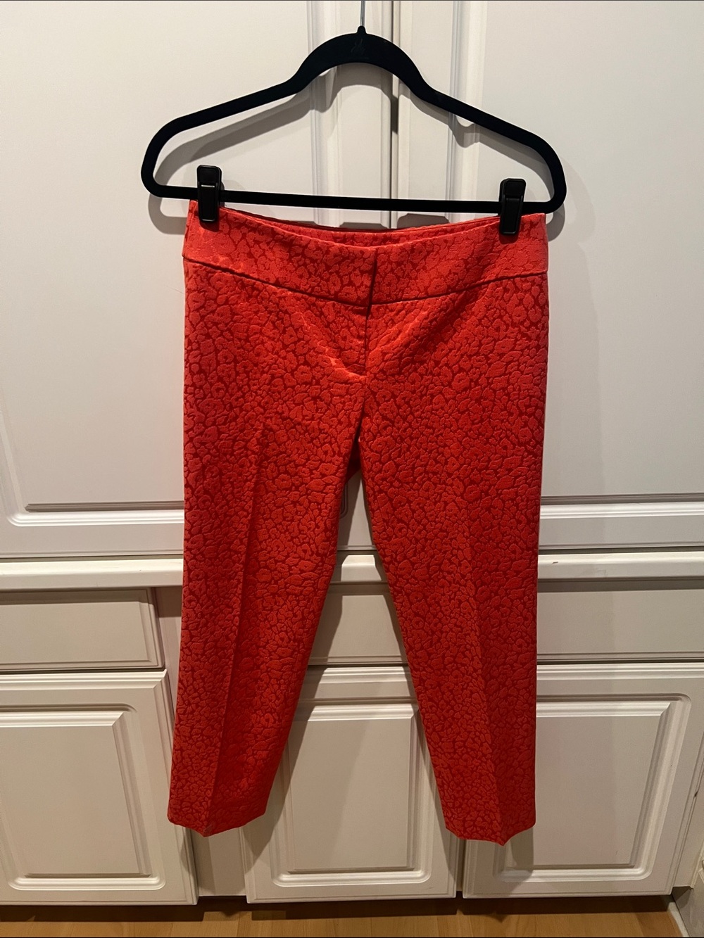 Anne Taylor Loft Orange/Red Cropped Dress Pants